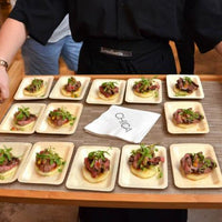 Front Of The House - 8" x 5.75" Compostable Wood Servewise Plate, Pack of 200 - DAP061NAW28