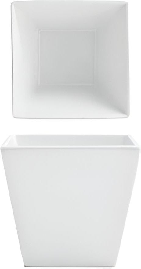 Front Of The House - Kyoto 14 oz Bright White Tall Square Porcelain Bowl, Pack of 12 - DBO098WHP23