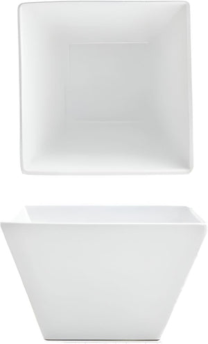 Front Of The House - Kyoto 16 Oz Bright White Tall Square Porcelain Bowl, Set of 6 - DBO085WHP22