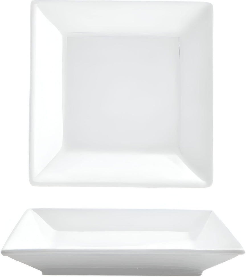 Front Of The House - Kyoto 5" Bright White Square Porcelain Plate, Pack of 12 - DAP002WHP23