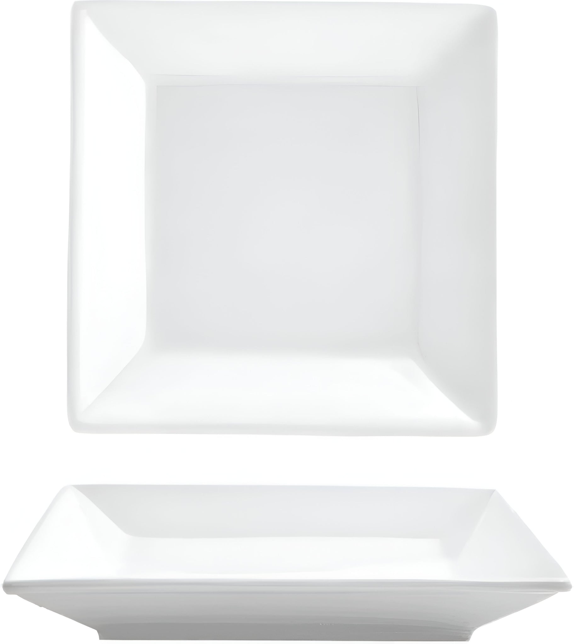 Front Of The House - Kyoto 5" Bright White Square Porcelain Plate, Set of 12 - DAP002WHP23