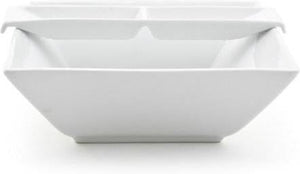 Front Of The House - Kyoto 60 Oz Bright White Tall Square Porcelain Bowl, Set of 2 - BBO006WHP10