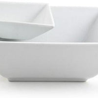 Front Of The House - Kyoto 60 oz Bright White Tall Square Porcelain Bowl, Pack of 2 - BBO006WHP10