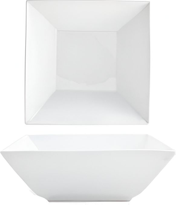 Front Of The House - Kyoto 60 oz Bright White Tall Square Porcelain Bowl, Pack of 2 - BBO006WHP10