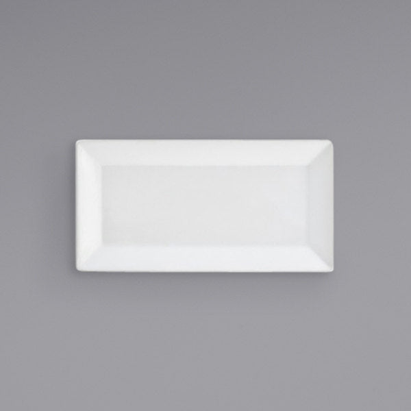 Front Of The House - Kyoto 9" x 5" Bright White Rectangular Porcelain Plate, Pack of 12 - DAP001WHP23