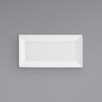 Front Of The House - Kyoto 9" x 5" Bright White Rectangular Porcelain Plate, Pack of 12 - DAP001WHP23