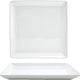 Front Of The House - Mod 10" Bright White Square Porcelain Plate, Set of 12 - DDP022WHP23