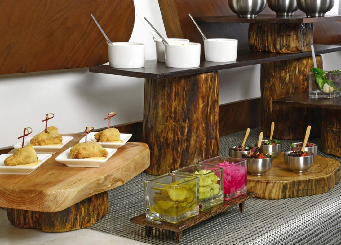 Front Of The House - ROOT 16" x 10" Natural Wood Serving Board, Pack of 2 - SPT046NAW20