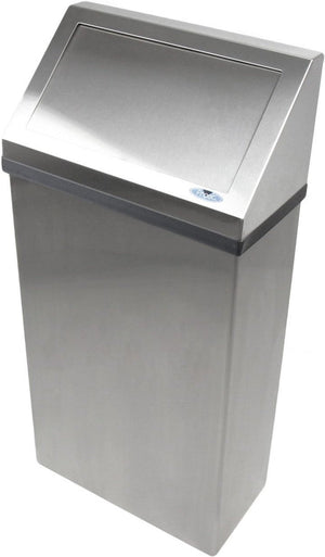 Frost Products - 13 Gallon Wall-Mounted Stainless Steel Waste Receptacle - 303-3NL
