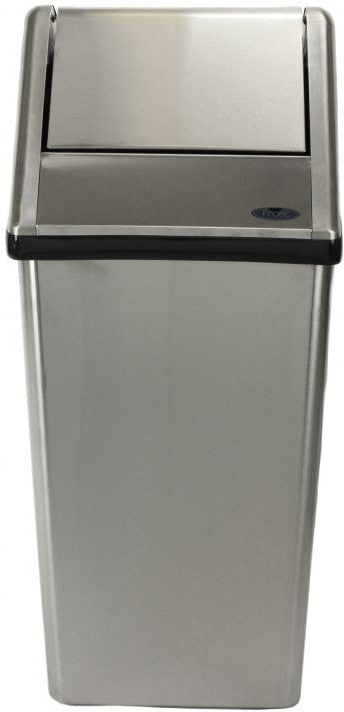 Frost Products - 14" X 14" X 35" Stainless Steel Free Standing Swing Top Waste Receptacle - 301-NLS