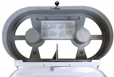 Frost Products - White Metal Double Jumbo Roll Tissue Dispenser - 170 (Special Order Item)