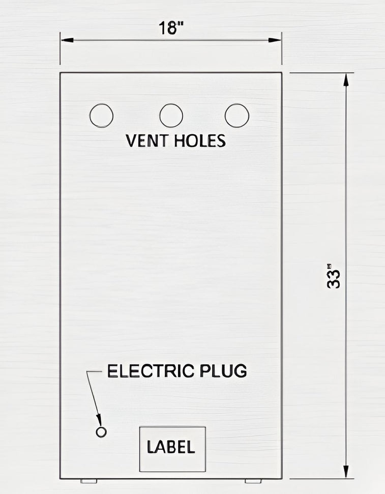 GBS - 33" X 18" X 18" Electric Vertical Broiler With Large Capacity (Gyro / Shawarma) - GBS-4LE