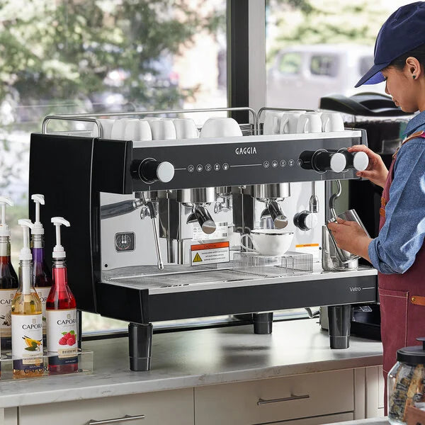 Gaggia Milano - Vetro Black 2 Group Automatic 220V Tall Espresso Machine - MGV292HTNU