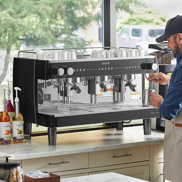 Gaggia Milano - Vetro Black 3 Group Automatic 220V Tall Espresso Machine - MGV293HTNU