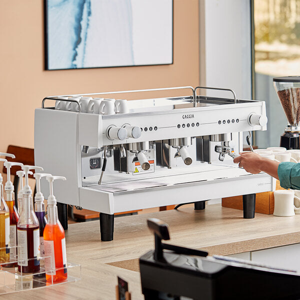 Gaggia Milano - Vetro White 3 Group Automatic 220V Espresso Machine - MGV293HPU