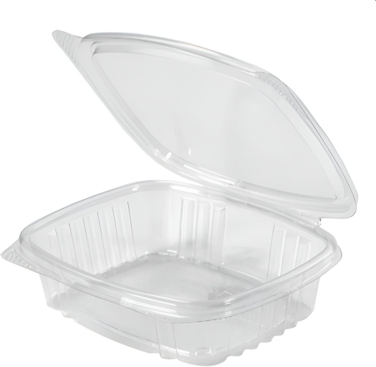 Genpak - 5.38" x 4.5" x 2.5", Clear 12 Oz Plastic Hinged Container, 200 Per Case - AD12