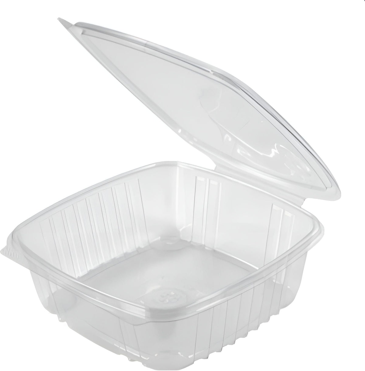 Genpak - 7.25" x 6.38" x 2.25", Clear 24 Oz Plastic Hinged Container, 200/Cs - AD24