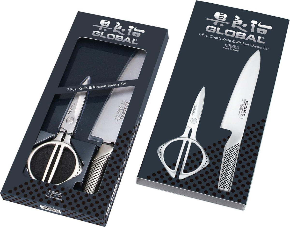 Global - 2 PC 8" Chef Knife (G2) & 8.5" Kitchen Shear (GKS210) Set - 71G2210 - DISCONTINUED