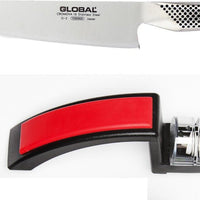 Global - 2 Piece Knife Set Cook's Knife (G2) & Red Sharpener (220) - G2220BR