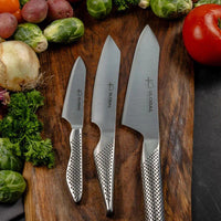 Global - 40th Anniversary, 3-Piece Knife Set (6" Utility Knife, 7" Chef's knife, 4" Paring Knife) - 71G458110AB