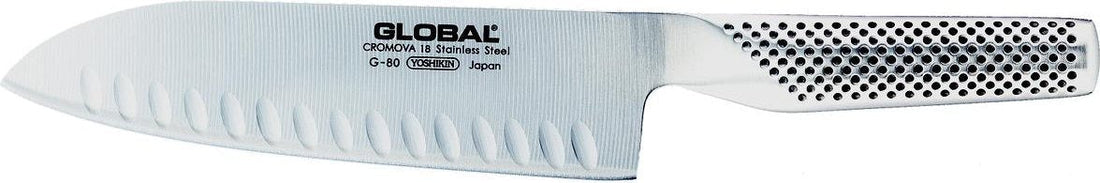Global - 7" Fluted Santoku Knife - G80