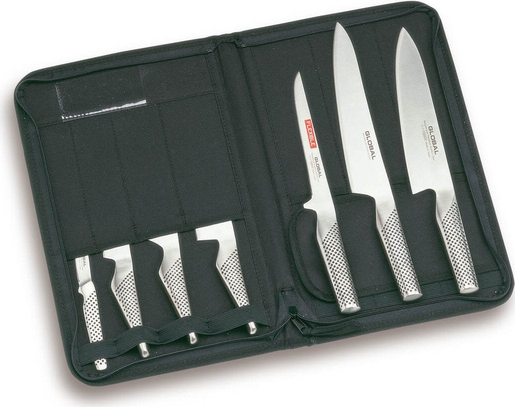 Global - 7 Pockets Hard Knife Case with Zipper - G66607