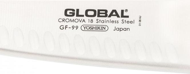 Global - 8.1" Stainless Steel Fluted Cook's Knife - 71GF99