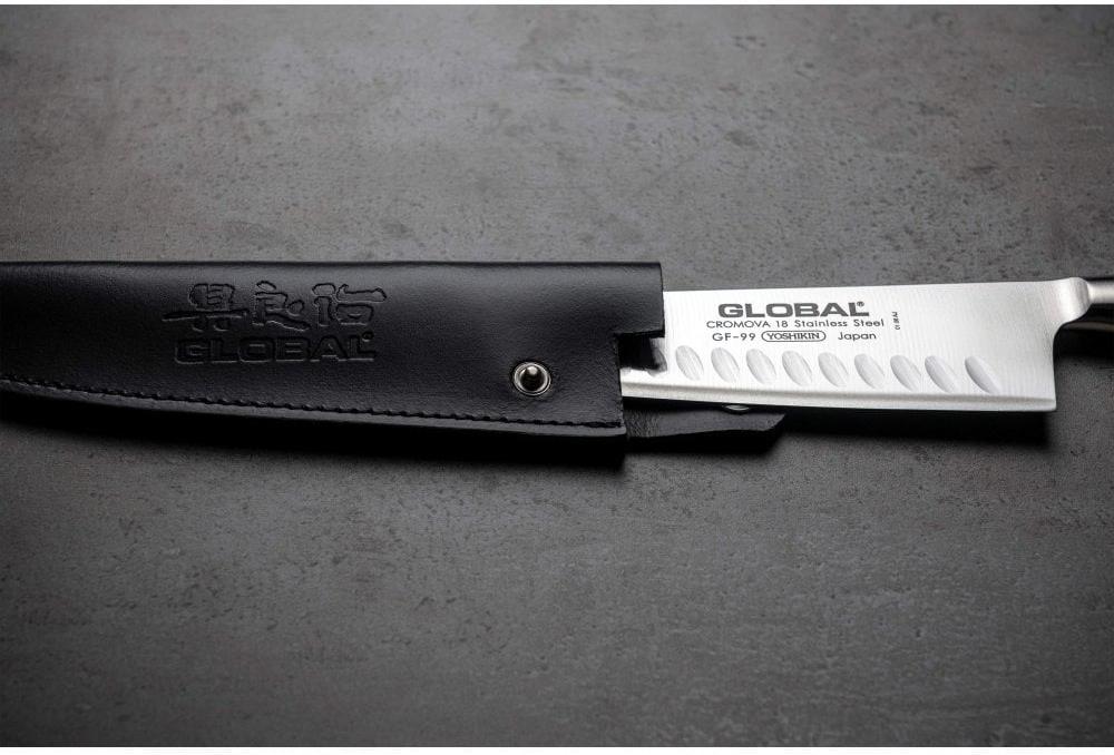 Global - 8.1" Stainless Steel Fluted Cook's Knife - 71GF99
