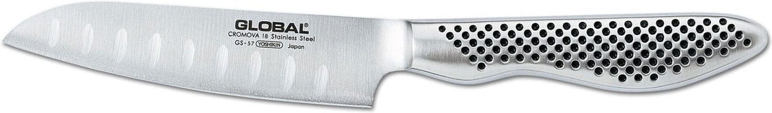 Global - GS Series 4.5" Stainless Steel Fluted Santoku Knife (11 cm) - GS57
