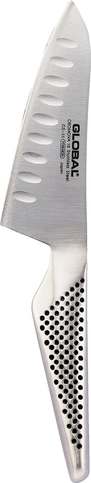 Global - GS Series 4.75" Stainless Steel Fluted Santoku Knife (12 cm) - GS55
