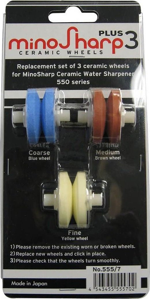 Global - MinoSharp Plus Coarse/Medium/Fine Ceramic Wheel Replacement - 5557