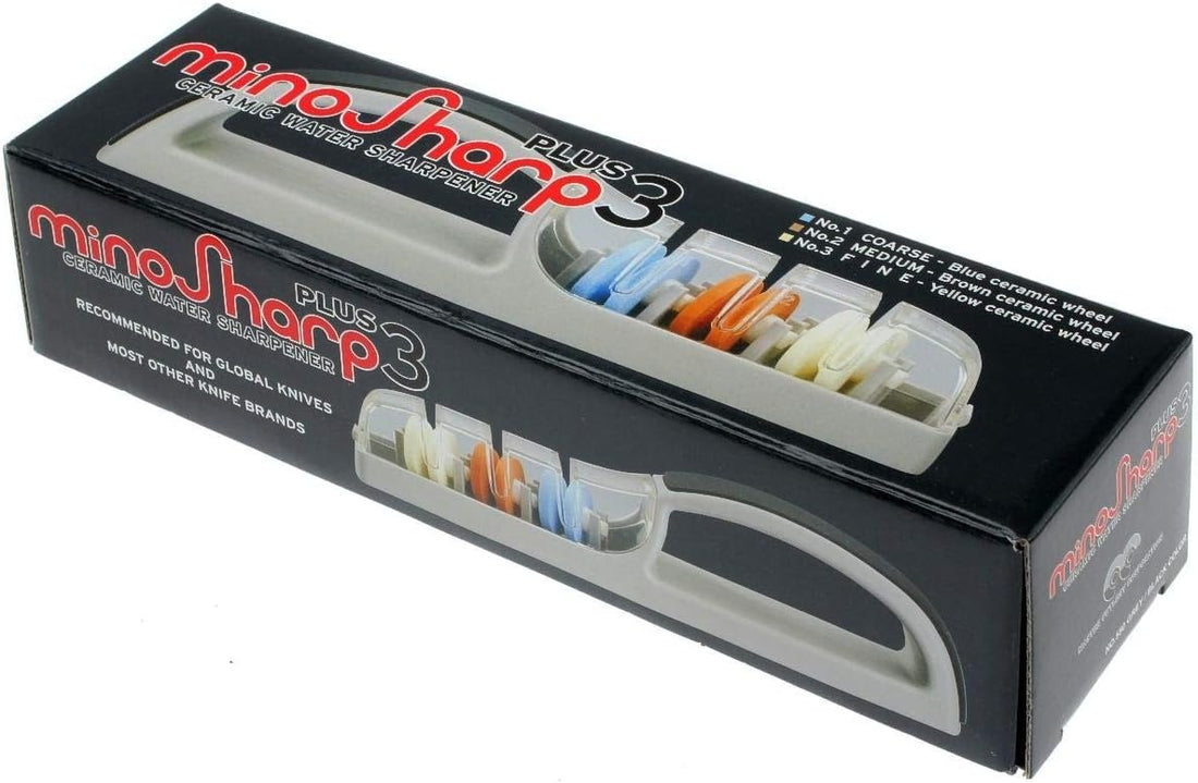 Global - MinoSharp Plus Grey (Coarse/Medium/Fine) 3-Stage Water Sharpener - 550GB