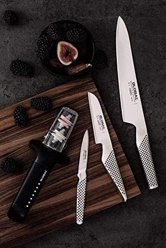 Global - Water Sharpener with Black Handle and White Dots - G91BW