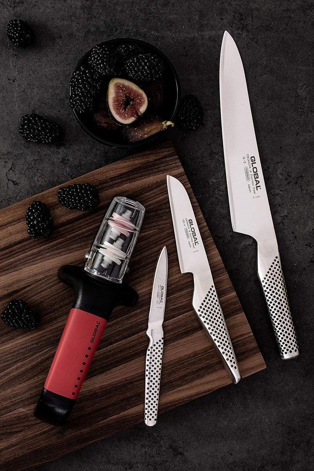 Global - Water Sharpener with Red Handle and Black Dots - G91RB