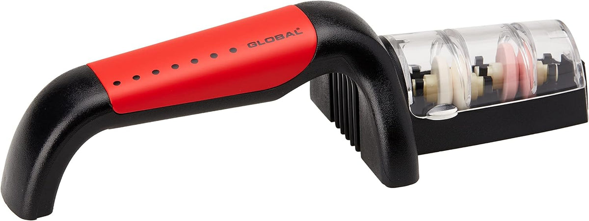 Global - Water Sharpener with Red Handle and Black Dots - G91RB