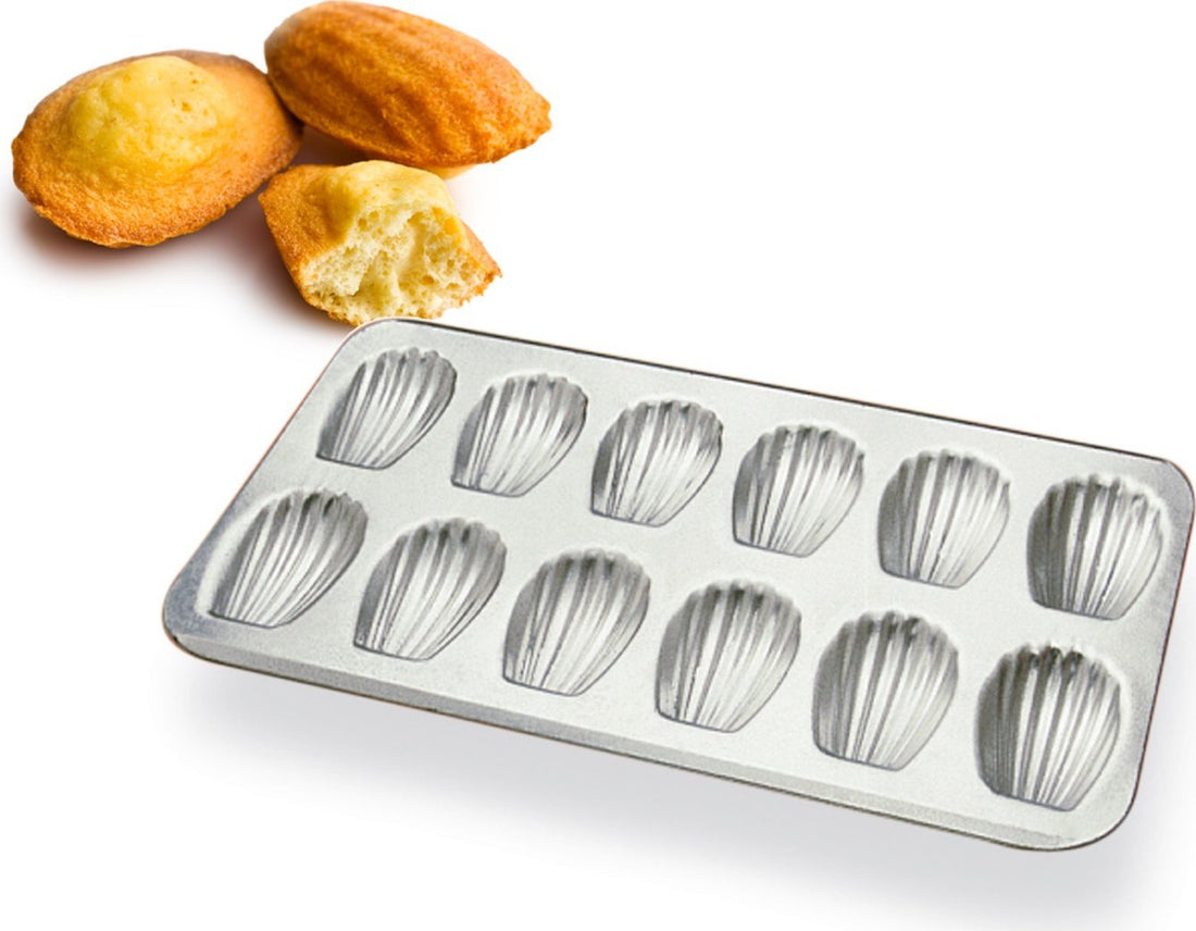 Gobel - 15.5 x 8.6" Tin Madeleine Stamped Mould Sheet - 164710