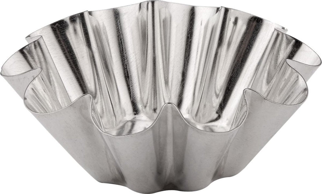 Gobel - 2.4" x 0.9" Brioche Small Fluted Mold (9 Ribs), Pack of 12 - 193710