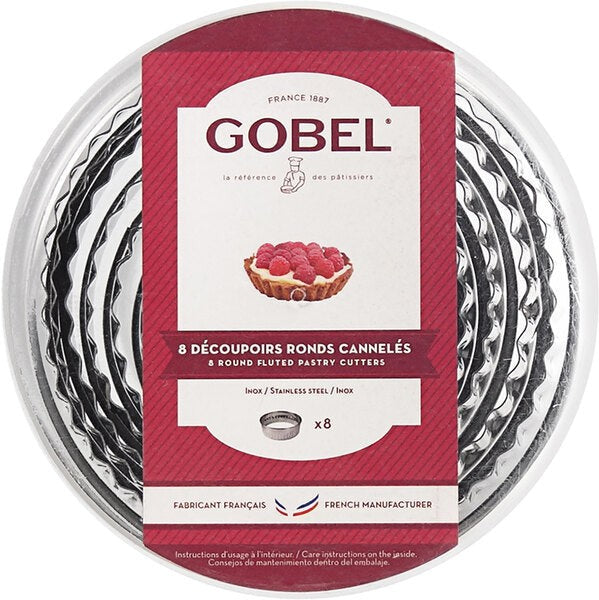 Gobel - 8 PC Pastry Cutters with Fluted Edge (1" to 4") - 880001