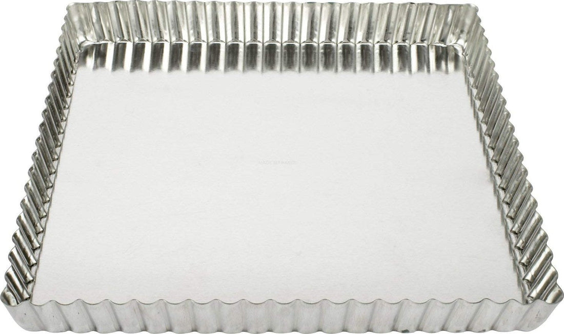 Gobel - 9" x 9" x 1" Tart LB Fluted Square Mold - 126810