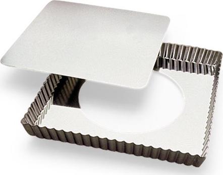 Gobel - 9" x 9" x 1" Tart LB Fluted Square Mold - 126810