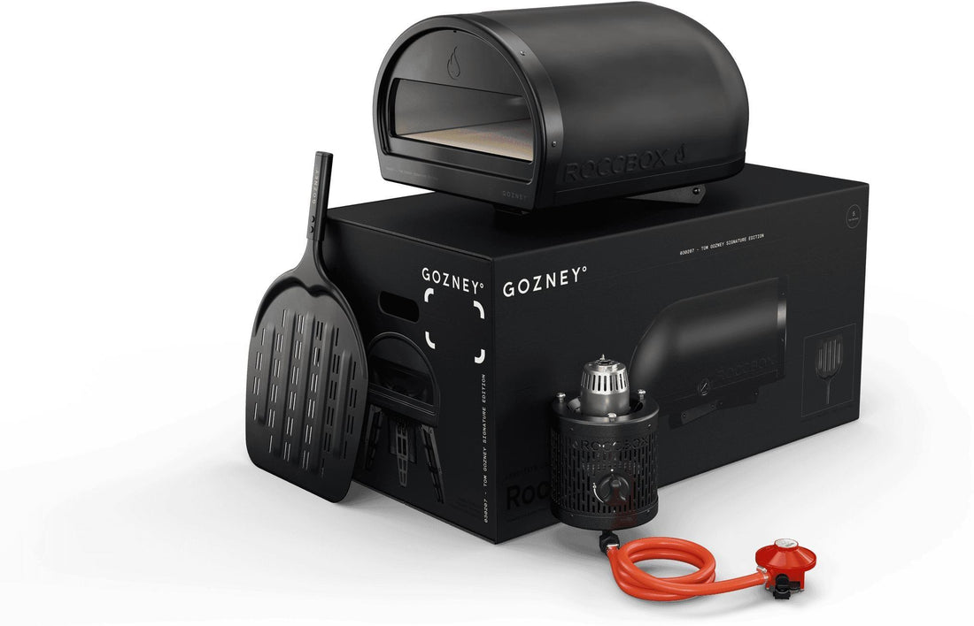 Gozney - Roccbox Outdoor Pizza Oven, 12" Pizza, Propane with wood option - Black - GRPBKUS1615