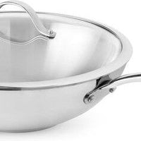 HENCKELS - Aragon 12.5" Stainless Steel Wok With Lid - 1022149