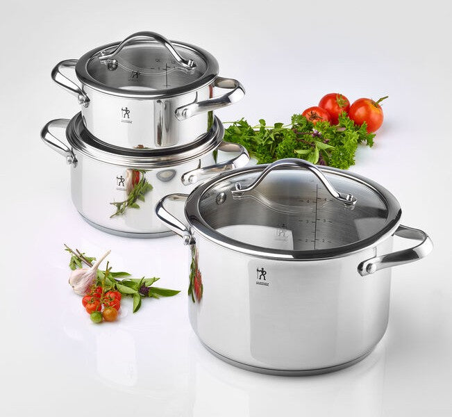 HENCKELS - Aragon 6 PC Stainless Steel Pot Set - 1023753