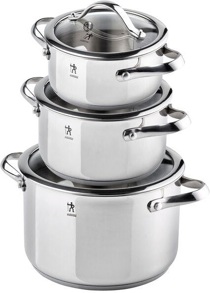 HENCKELS - Aragon 6 PC Stainless Steel Pot Set - 1023753