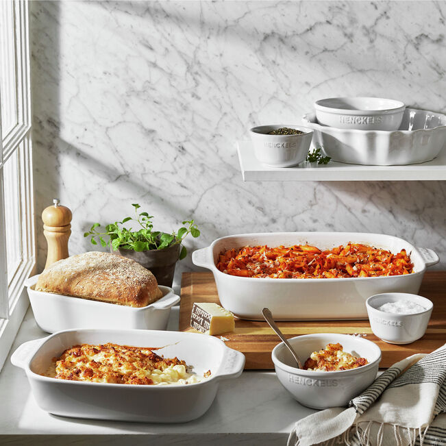 HENCKELS - Ceramic 8 PC White Bakeware Set - 1021841