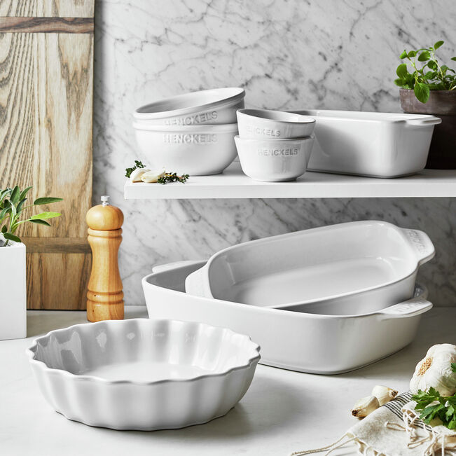 HENCKELS - Ceramic 8 PC White Bakeware Set - 1021841