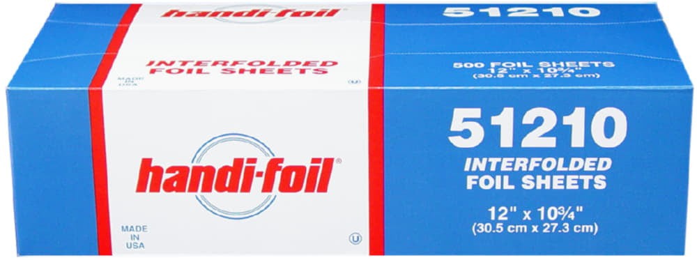 HFA - 12" x 10.75" Silver Foil Popup Sheets, 500/bx - 51210