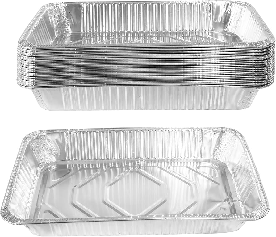 HFA - 1.5 lb Oblong Foil Shallow Conatiner, 500/Cs - 2061-30-500