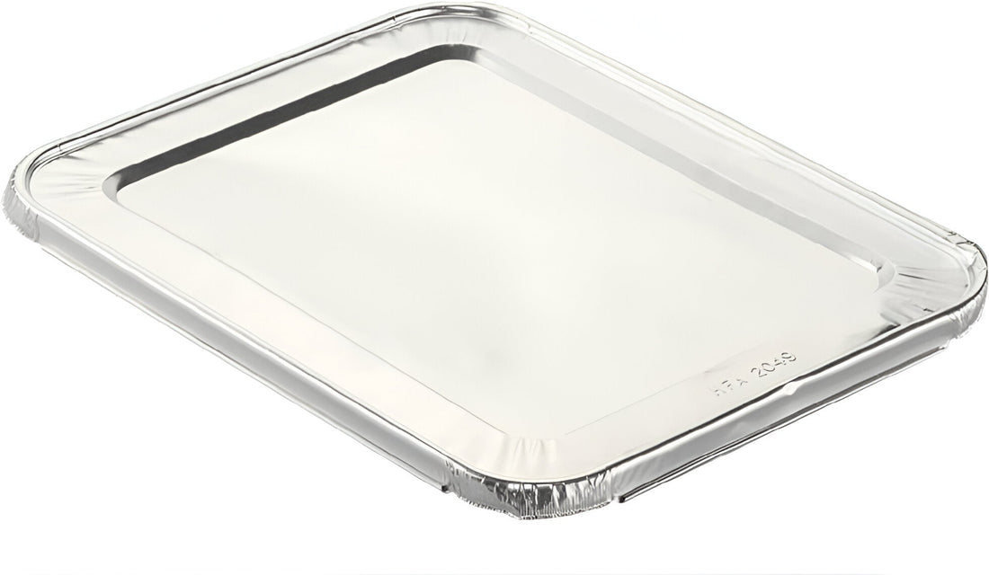 HFA - Full Curl Foil Lid For 1/2 Foil Containers, 100/Cs - 2049-30-100FC