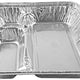 HFA - Oblong 3-Compartment Foil Tray with Lid, 250/Cs - 2345-35-250W